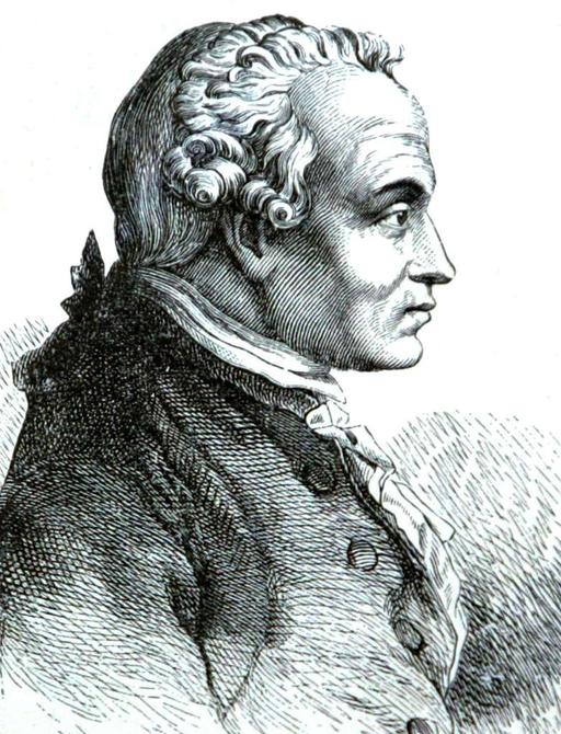Engraved portrait of Immanuel Kant